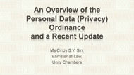 CPD Course: An Overview of the Personal Data (Privacy) Ordinance and a Recent Update - Clip 1