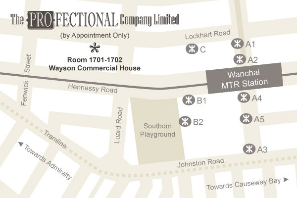 Location Map to The Profectional Company Limited